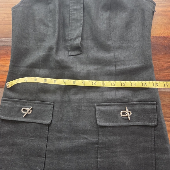 100% Linen Classic Black Sleeveless Dress Donna Morgan Size 4 - Picture 5 of 15